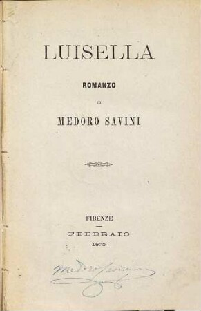 Luisella : romanzo