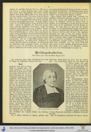Weltbegebenheiten.