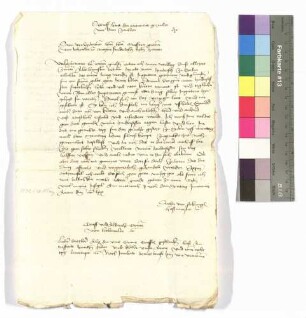 Schreiben des Dietrich von Sickingen und Antwort. (Konzept)