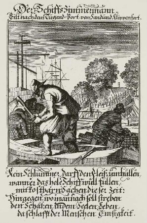 Schiffszimmermann, Stich, 1698