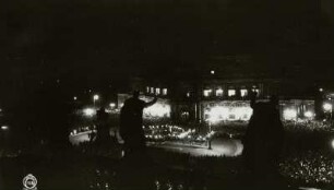 Dresden-Altstadt. Rheinlandbefreiungsfeier am 1.7.1930 auf dem Theaterplatz