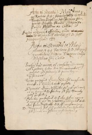 Sommerhalbjahr 1599. Rektorat Johann Harpprecht