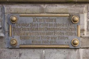 Bauinschrift mit Vierzeiler