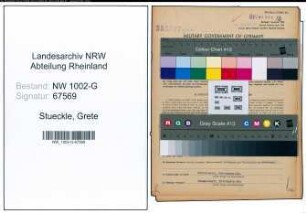 Entnazifizierung Grete Stueckle, geb. 21.10.1904 (Hutmacherin)