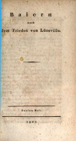 Baiern nach dem Frieden von Lüneville, 5