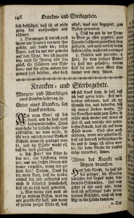Kranken- und Sterbegebete.