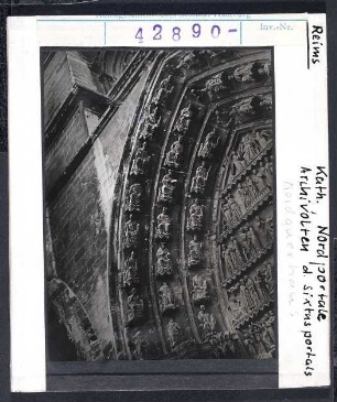 Reims, Kathedrale: Nordquerhaus, Sixtusportal, Archivolten