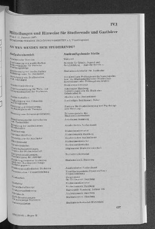 IV.1 An wenden sich Studierende?