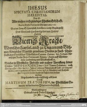 Jhesus spectata christianorum haereditas ...