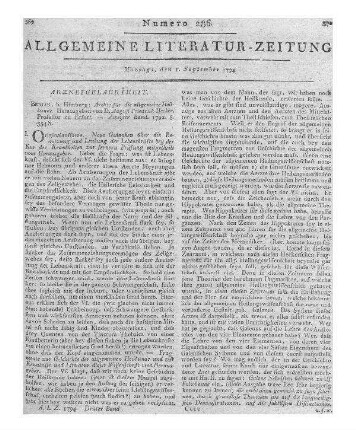 Archiv für die allgemeine Heilkunde. Bd. 2. Hrsg. von A. F. Hecker. Berlin: Himburg 1792