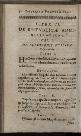 Liber II. De Reipublicæ Administratione.