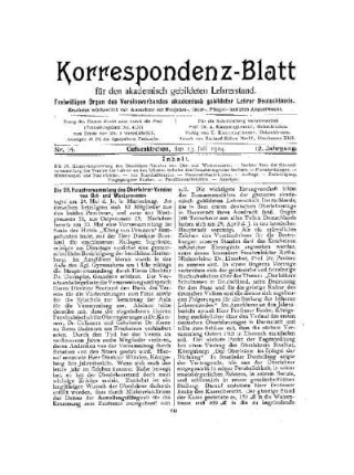 Die 29. Hauptversammlung des Oberlehrer-Vereins von Ost- und Westpreussen