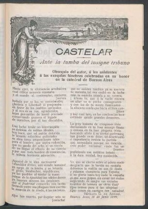 Castelar : Ante la tumba del insigne tribuno