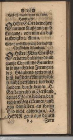 Gebeth umb Mehrung des wahren Christlichen Glaubens