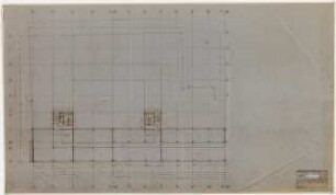 Geschäftshaus Knesebeckstraße/Kurfürstendamm, Berlin-Charlottenburg: 1. Bauabschnitt: Grundriss 3.OG (mit Decke) 1:100