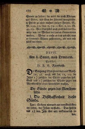 DXVII. Am X. Sonnt. nach Trinitatis. Epistel.