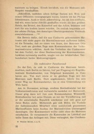 Ein reaktionärer Putschversuch