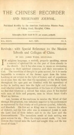 No. 5. May, 1905
