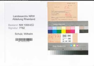 Entnazifizierung Wilhelm Schulz, geb. 11.09.1909 (Angest.)