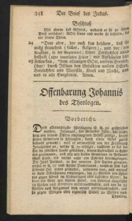 Offenbarung Johannis des Theologen.