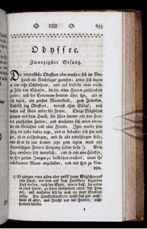 Odyssee. Zwanzigster Gesang.