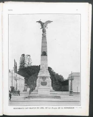 [Fotografía de] Monumento de San Martín en Lima, en la Plaza de la Exposición