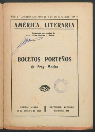 1921000107: Bocetos porteños