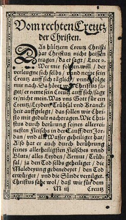Vom rechten Creutz der Christen.