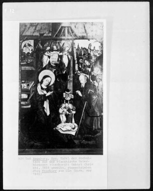 Drei Tafeln des Hochaltars aus der Pfarrkirche Unterhöringen — Geburt Christi