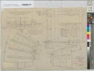 Entwurf für die neuen Torpfeiler am südlichen Lokschuppen im Bahnhof Hagen-Eckesey: Ansicht, Grundriß, Schnitt, M. 1:100 und M. 1:20 Stnr.: 33, Hgl, Bunr.: 25, Blnr.: 5