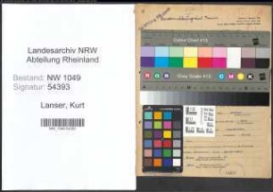 Entnazifizierung Kurt Lanser , geb. 15.05.1901 (Statistiker)