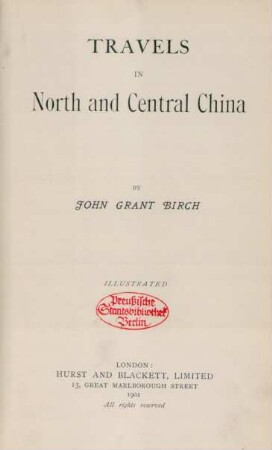 Travels in North and Central China