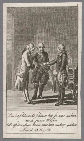 Audienz Christian Fürchtegott Gellerts bei Friedrich II. im Jahr 1760