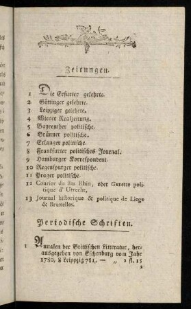 a4r-b1v, Zeitungen. - Periodische Schriften.