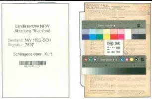 Entnazifizierung Kurt Schlingensiepen , geb. 28.03.1918 (Steuerinspektor)