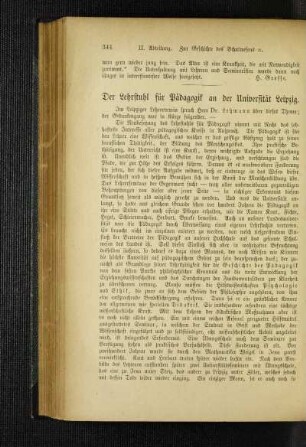 ¬Der¬ Lehrstuhl für Pädagogik an der Universität Leipzig