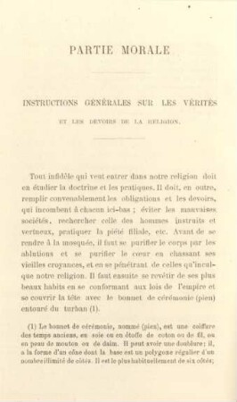 Instructions générales sur les vérités et les devoirs de la religion