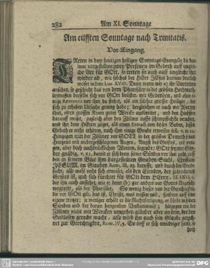 Am eilfften Sonntage nach Trinitatis