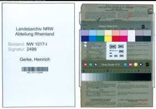 Entnazifizierung Heinrich Gerke , geb. 27.12.1896 (Arbeiter)