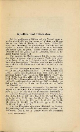 Thomas Müntzer und Heinrich Pfeiffer : 1523 - 1525 ; ein Beitrag zur Geschichte des Bauernkrieges in Thüringen, 1. Thomas Müntzer und Heinrich Pfeiffer bis zum Ausbruch des Bauernkrieges