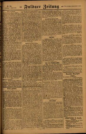 Dritte Ausgabe vom Samstag, den 03. April 1920.
