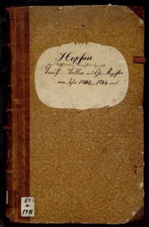 Taufregister I Hopfau Eheregister I Hopfau Totenregister I Hopfau