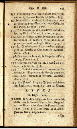 Libri in Regal-Folio.