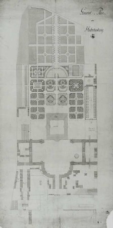 Wermsdorf, Schloss Hubertusburg, Lageplan, n. 1770