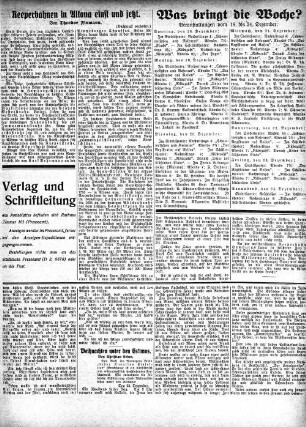 Was bringt die Woche?
