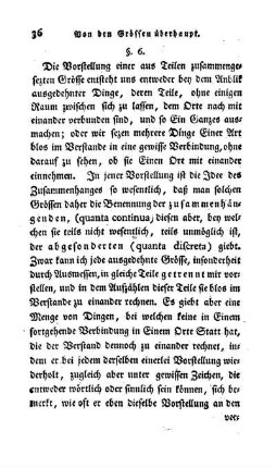 § 6. Unterschied der zusammenhängenden und abgesonderten Grössen