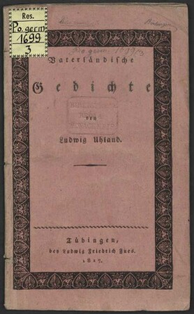 Vaterländische Gedichte