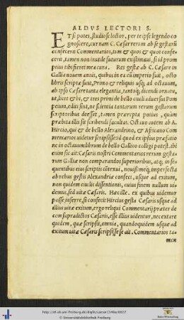 Aldus Lectori Salutem
