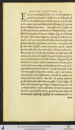 Aldus Lectori Salutem