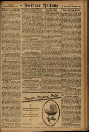 Zweite Ausgabe vom Sonntag, den 28. September 1924.